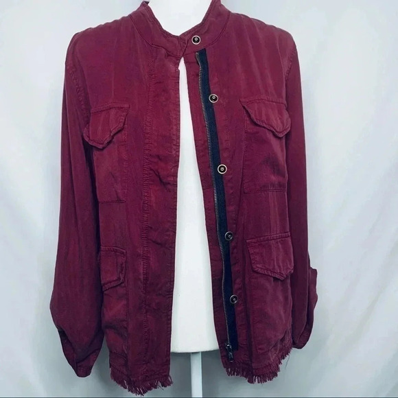 Sanctuary Roy Frayed Hem Surplus Jacket Small - Picture 9 of 11